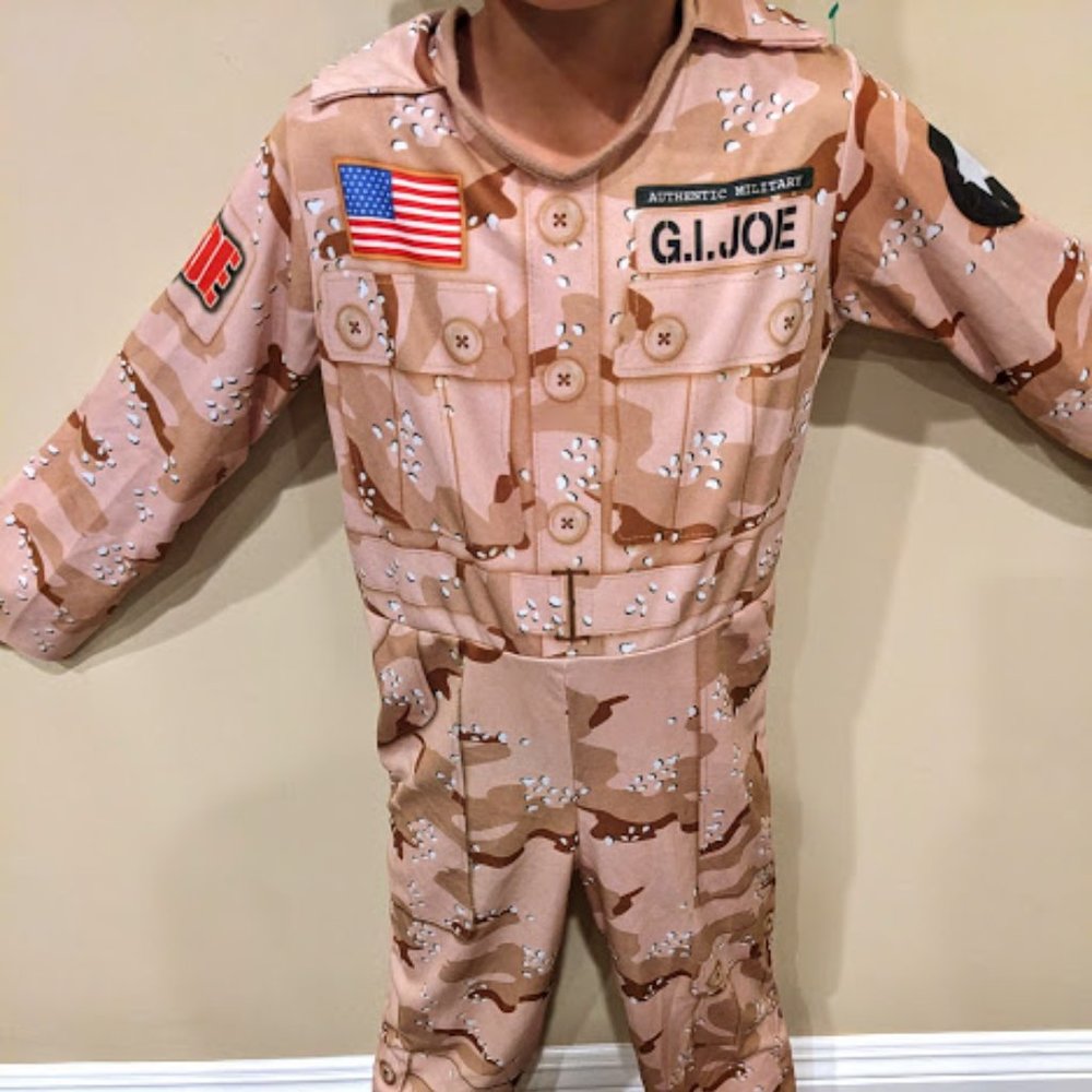 AUTHENTIC GI JOE BRANDED DISGUISE BOYS camouflage COSTUME SIZE 4-6